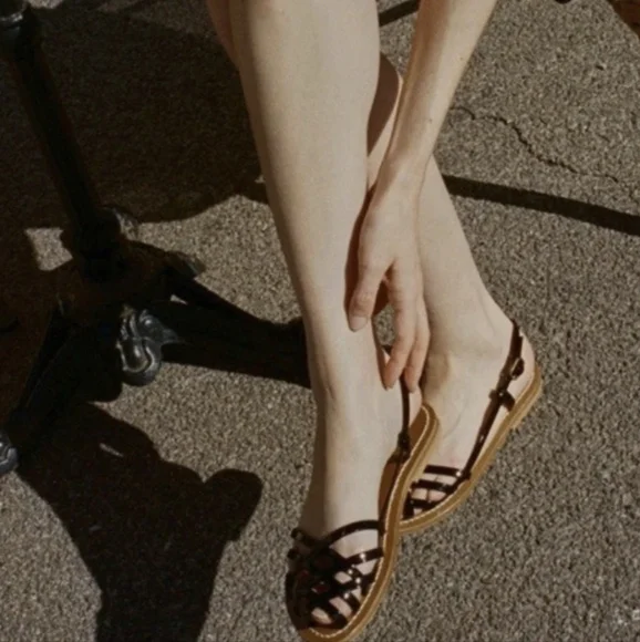 NWT Dôen K.Jacques Handmade Black Leather Sandals - Picture 2 of 16